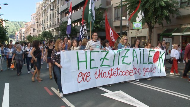 Movilización de Sindicatos de la Enseñanza en Bilbao