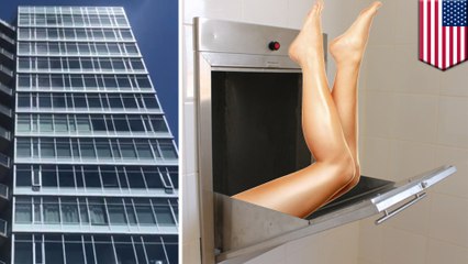 Woman trashed apartment before falling 16-stories down trash chute