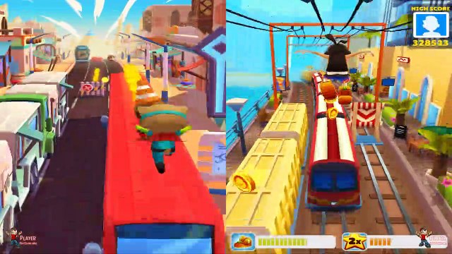 Talking Ginger - Talking tom Hero Dash Vs Ninja Flame Outfit - Subway Surfers Dubai 2019 Gameplay