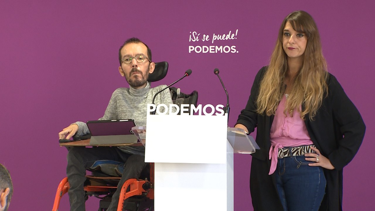 Pablo Echenique y Noelia Vera en rueda de prensa