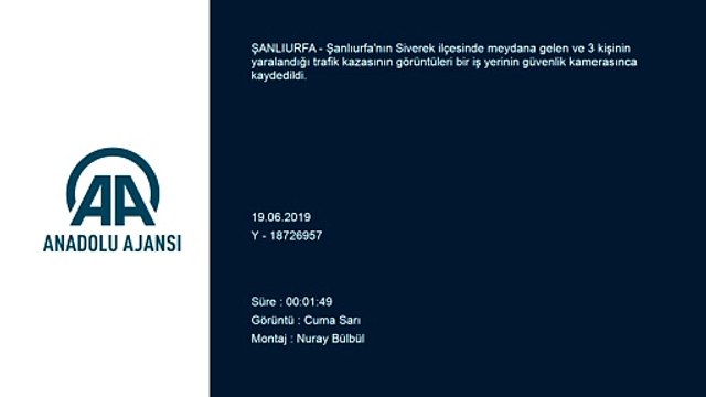 Trafik kazası güvenlik kamerasına yansıdı - ŞANLIURFA