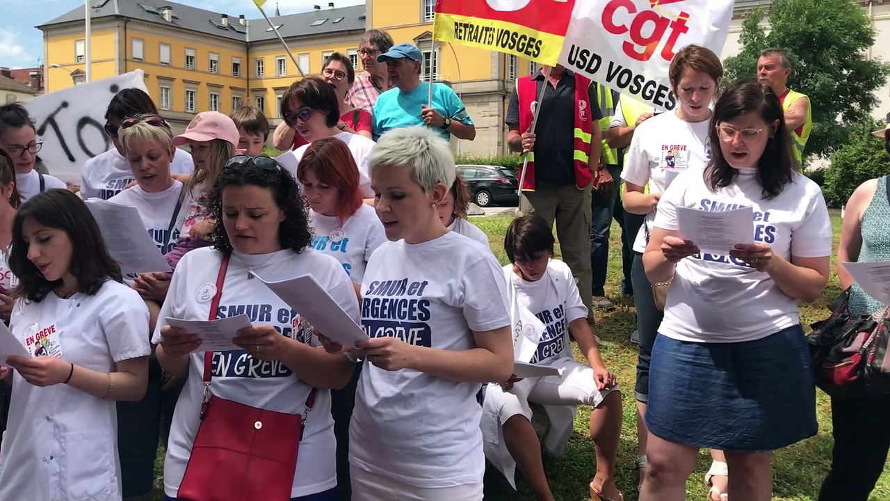 Les infirmières de Remiremont réécrivent "Femme Libérée" pour soutenir les urgences