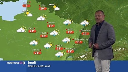 Le temps ce jeudi : averses et orages