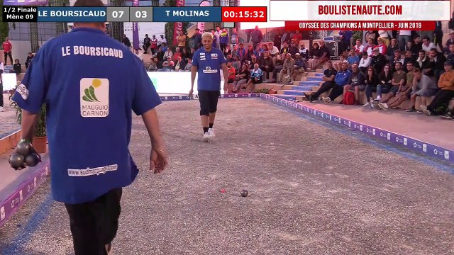 Pétanque - Odyssée des Champions 2019 à Montpellier : Demi-Finale Tyson MOLINAS vs Bruno LE BOURSICAUD