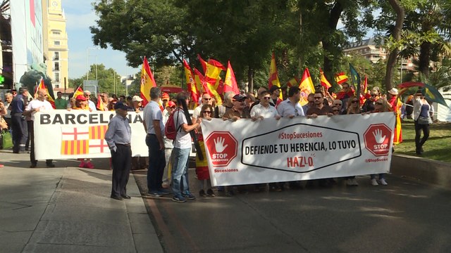 Manifestación contra el impuesto de sucesiones