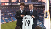 El Real Madrid presenta a Álvaro Odriozola