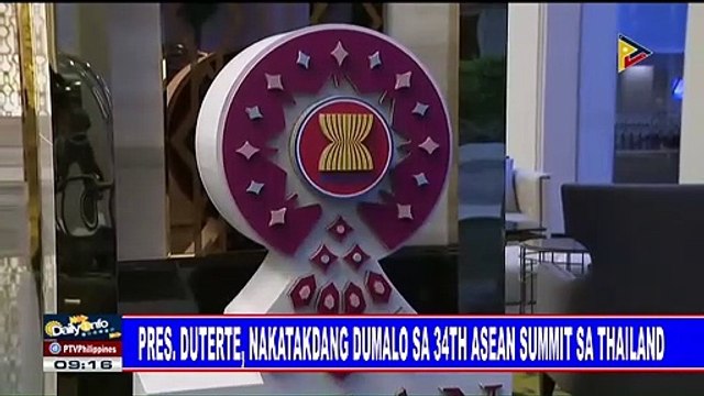 Pres. #Duterte, nakatakdang dumalo sa 34th ASEAN Summit sa Thailand
