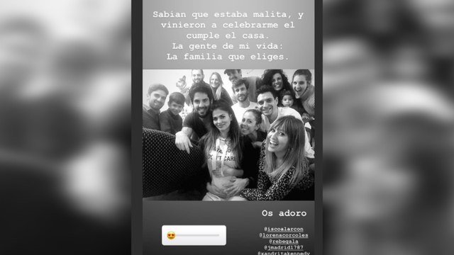 El último cumpleaños de Sara Sálamo antes de dar a luz