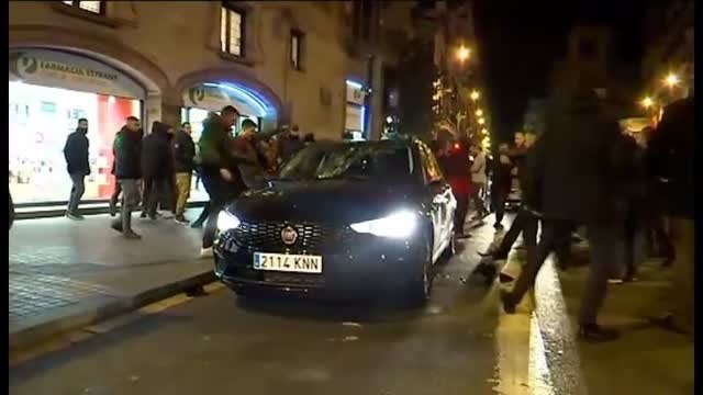 Protestas violentas de los taxistas