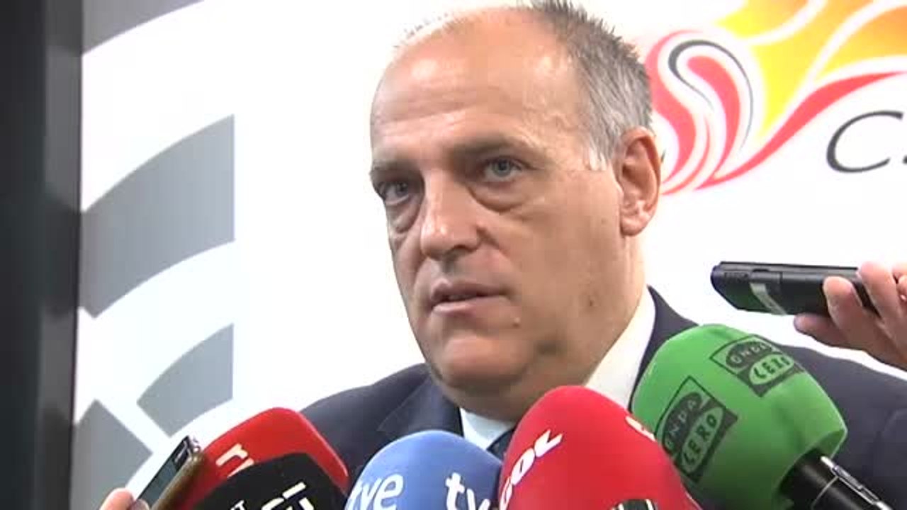 Javier Tebas: "Hoy por hoy quien tiene la razón es el FC Barcelona que es el que está en el sorteo"