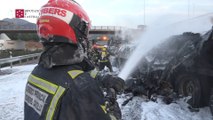 Herido el conductor de un camión por un accidente en la Vall d'Uixò