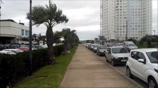 Construction crane rotates without control during dangerous extratropical cyclone in Punta del Este, Uruguay June 2019
