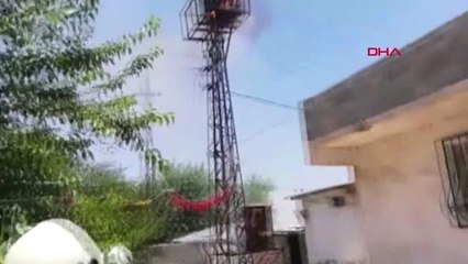 ŞANLIURFA Alev alan trafoyu itfaiye söndürdü