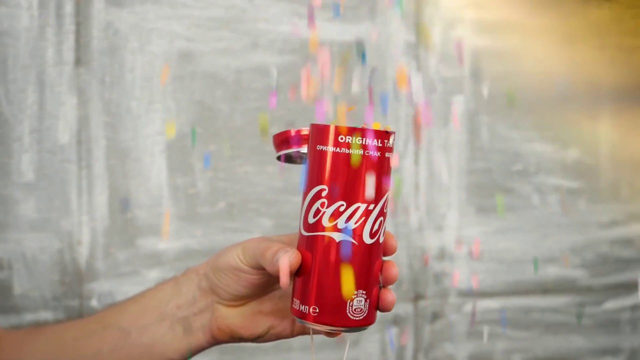 DIY Coca Cola Party Confetti Popper