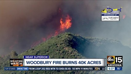 Woodbury Fire now 15 percent contained