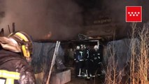 Registrado un grave incendio en tres infraviviendas de Leganés