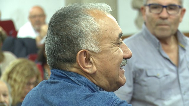 El secretario general de UGT en la sede sindical de Valencia