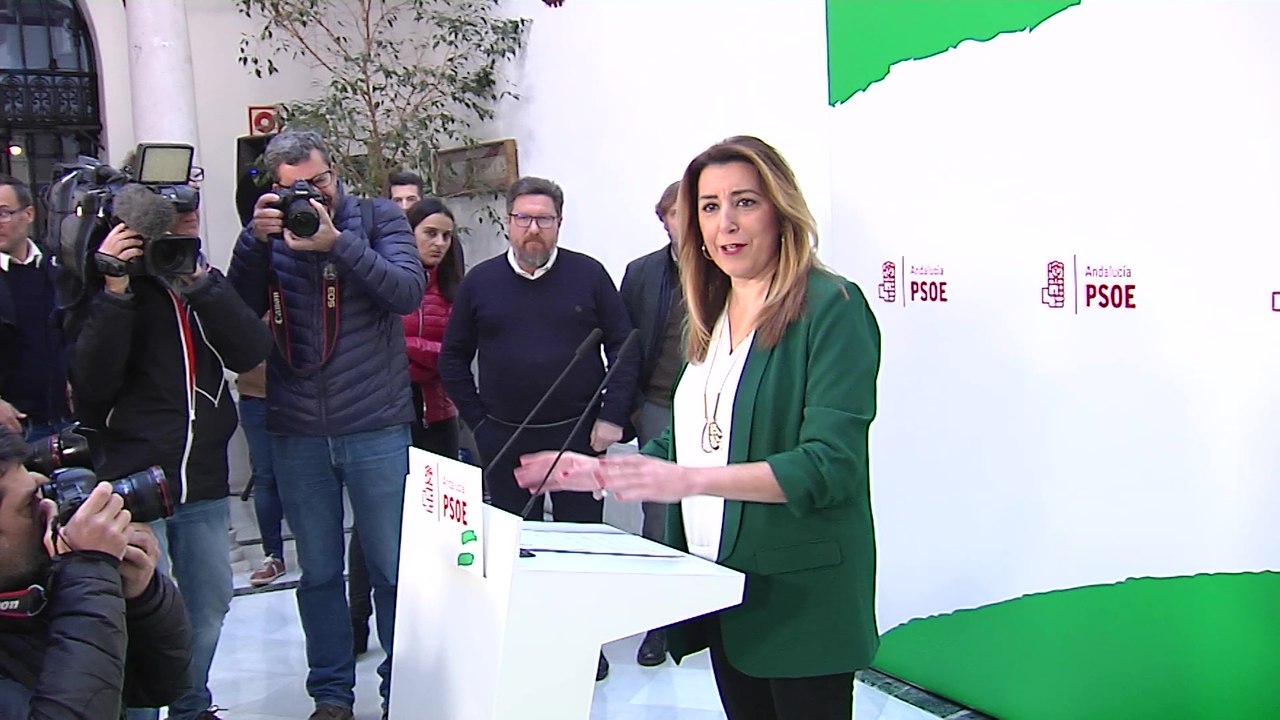 Susana Díaz en rueda de prensa
