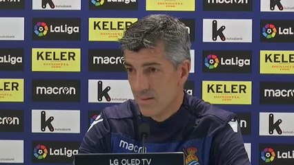 Imanol Alguacil: "No he tenido ni tiempo para pensar en la polémica del VAR"