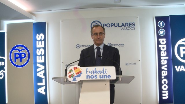 El presidente del PP vasco, Alfonso Alonso