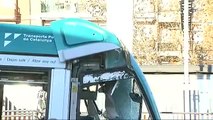 Un tranvía choca contra un poste y deja cuatro heridos en Barcelona