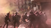 Seis detenidos y 24 heridos en las manifestaciones de Barcelona