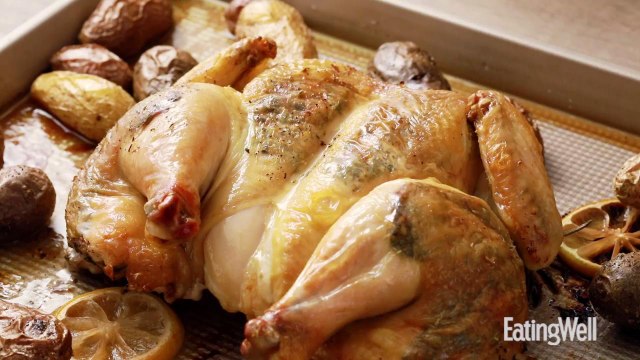 How to Make Lemon-Herb Roasted Spatchcocked Chicken with Potatoes