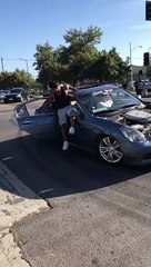 Charger Hits Curb While Spinning Donuts in the Street