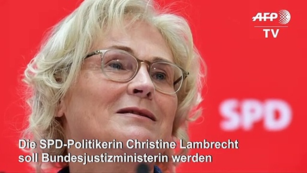 SPD-Politikerin Lambrecht soll Bundesjustizministerin werden