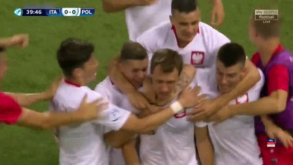 Krystian Bielik Goal -  Italy U21 0-1 Poland U21 (Full Replay)