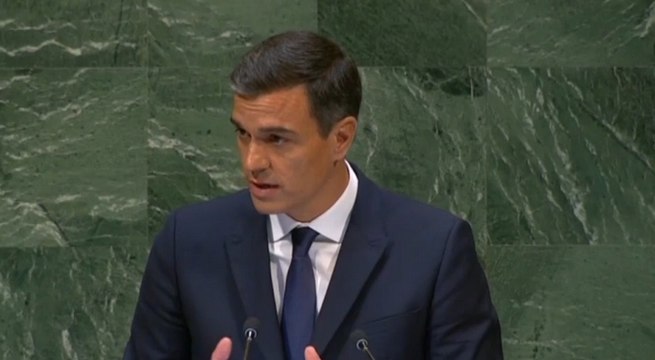 Sánchez dice en la ONU que no es tiempo de mensajes nacionalistas