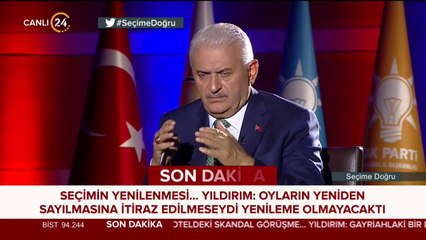 Binali Yıldırım 24 TV'de