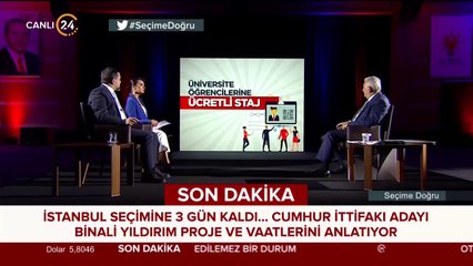Binali Yıldırım 24 TV'de
