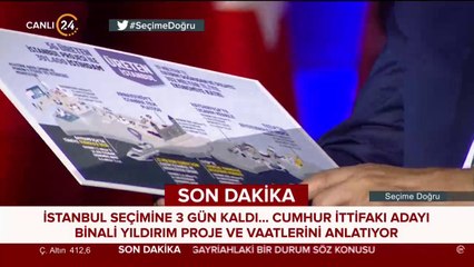 Binali Yıldırım 24 TV'de