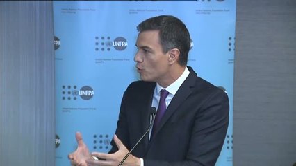 Скачать видео: Sánchez saca pecho en Nueva York con sus políticas de igualdad