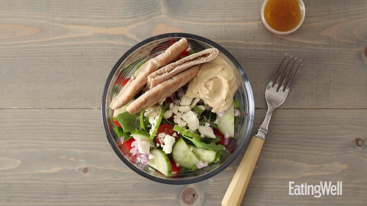 How to Make Greek Salad With Hummus