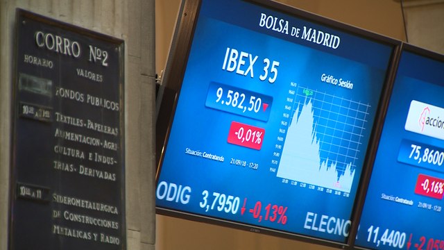 El Ibex gana un 2,4%, su tercera mayor subida semanal de 2018-. Firma: TARO .-