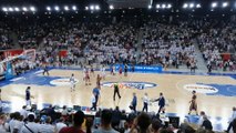 La joie des supporters du Rouen Métropole Basket  au coup de sifflet final
