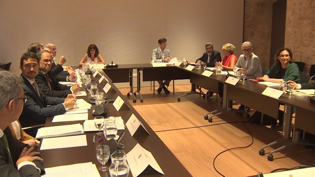 Reunión de Quim Torra y Ada Colau