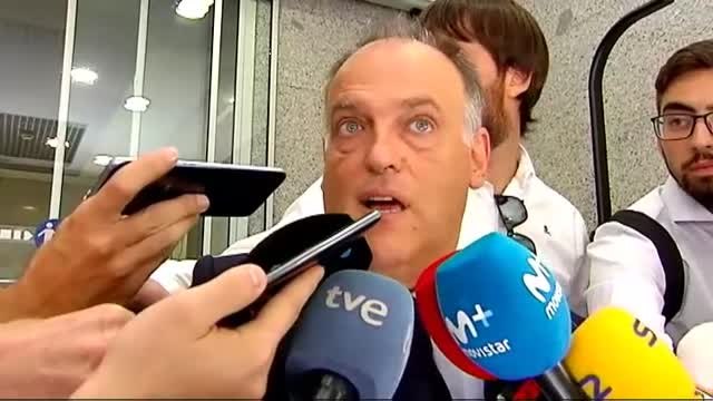 Tebas cree al 90% que el Girona-Barça se jugará en EEUU