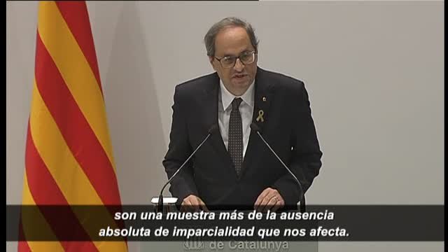 Quim Torra pide la dimisión del presidente del CGPJ