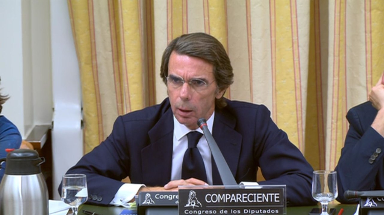 José María Aznar responde a Oskar Matute en la Comisión de Investigación de la financiación ilegal del PP