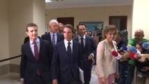 Aznar llega a la comisión de investigación en el Congreso