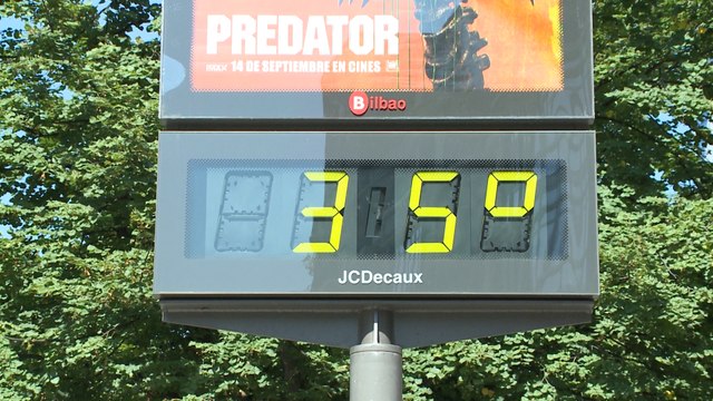 Termómetro en Bilbao marca 35 grados