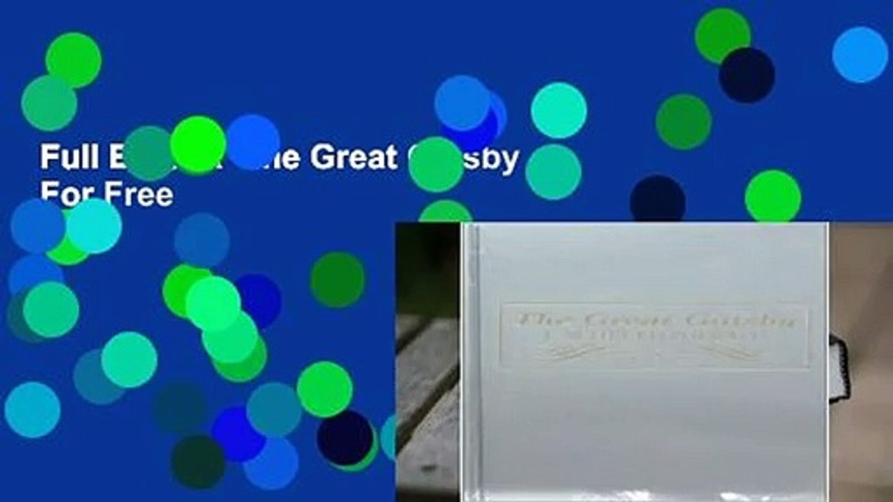 Full E-book  The Great Gatsby  For Free