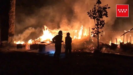 Incendio en un chalé de Valdemorillo