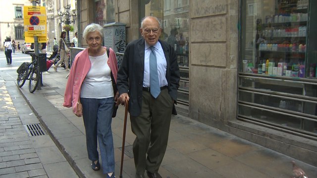 Jordi Pujol y Marta Ferrusola en Barcelona