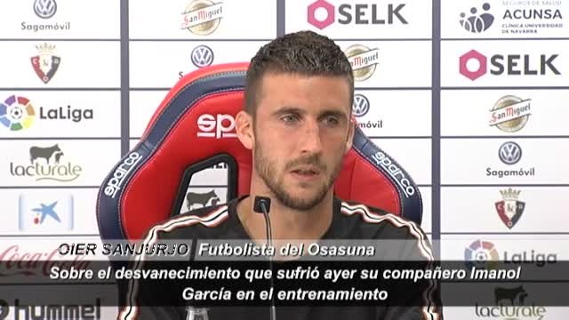 Vuelta a la normalidad en el entrenamiento de Osasuna tras el desmayo de Imanol