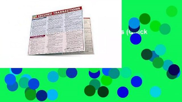 [GIFT IDEAS] Secured Transactions (Quick Study: Law)