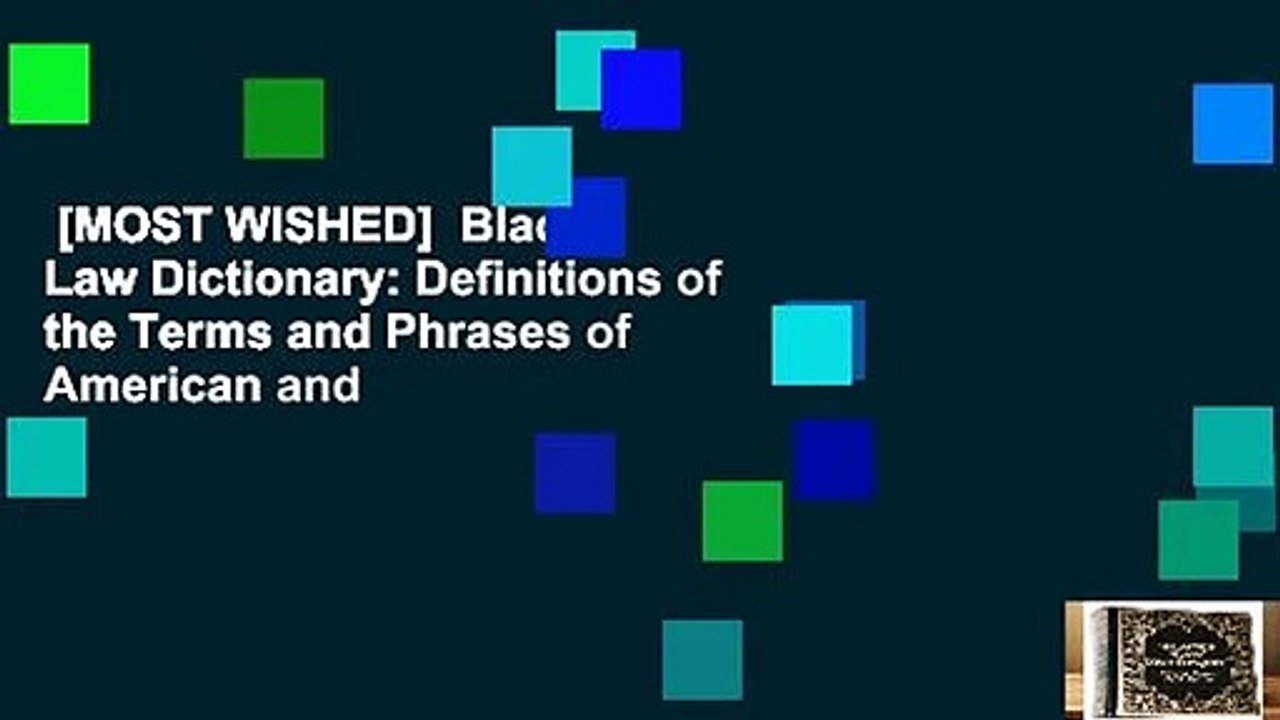 [MOST WISHED]  Black s Law Dictionary: Definitions of the Terms and Phrases of American and